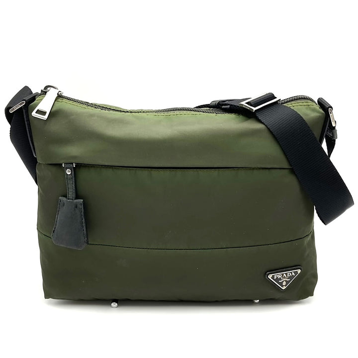 PRADA プラダ ショルダーバッグ ナイロン カーキ