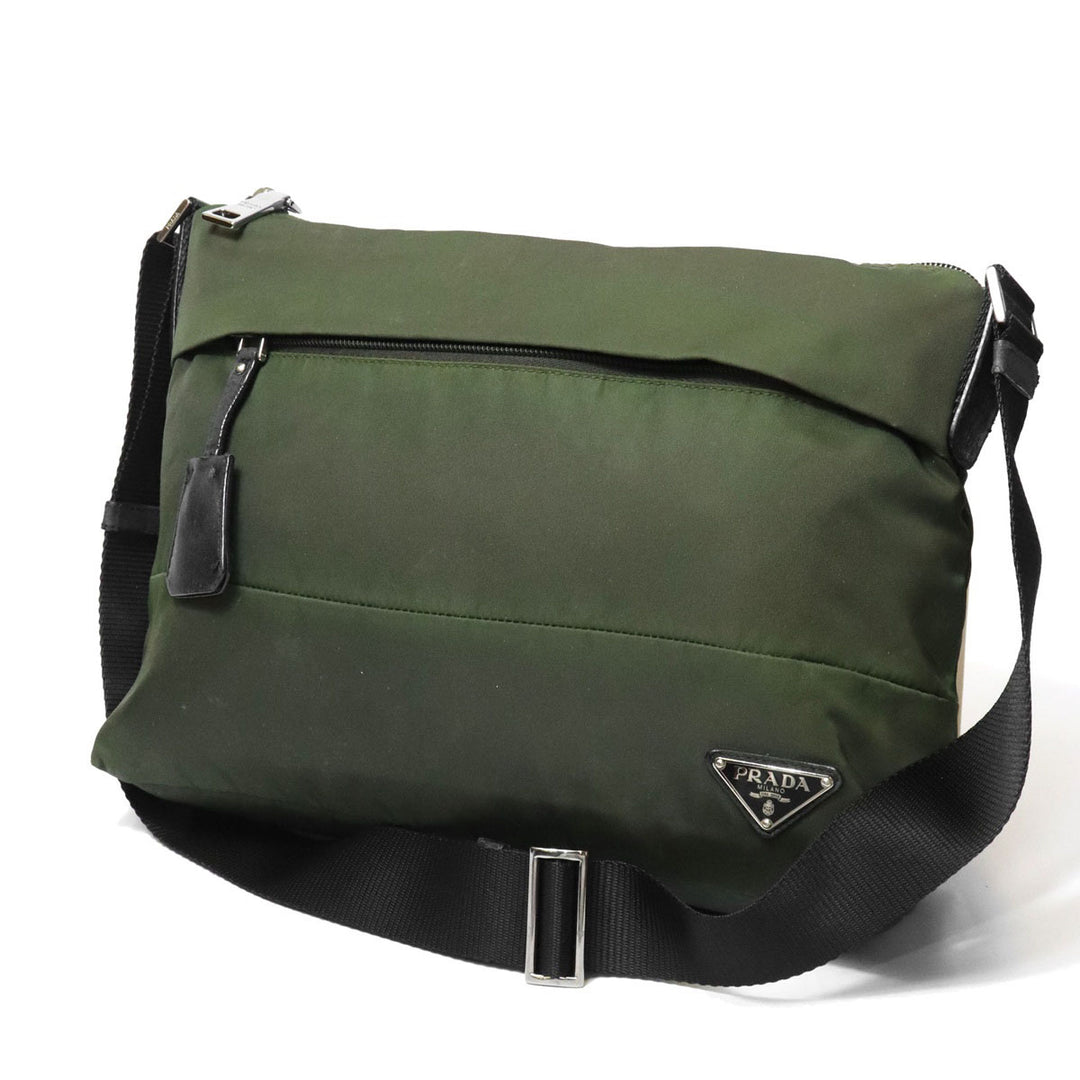 PRADA プラダ ショルダーバッグ ナイロン カーキ