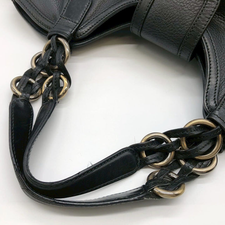 Salvatore Ferragamo フェラガモ ガンチーニ トートバッグ ショルダーバッグ 2way レザー ブラック ヴィンテージ