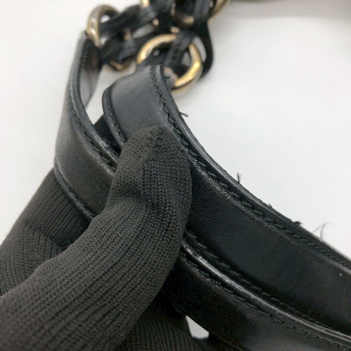 Salvatore Ferragamo フェラガモ ガンチーニ トートバッグ ショルダーバッグ 2way レザー ブラック ヴィンテージ