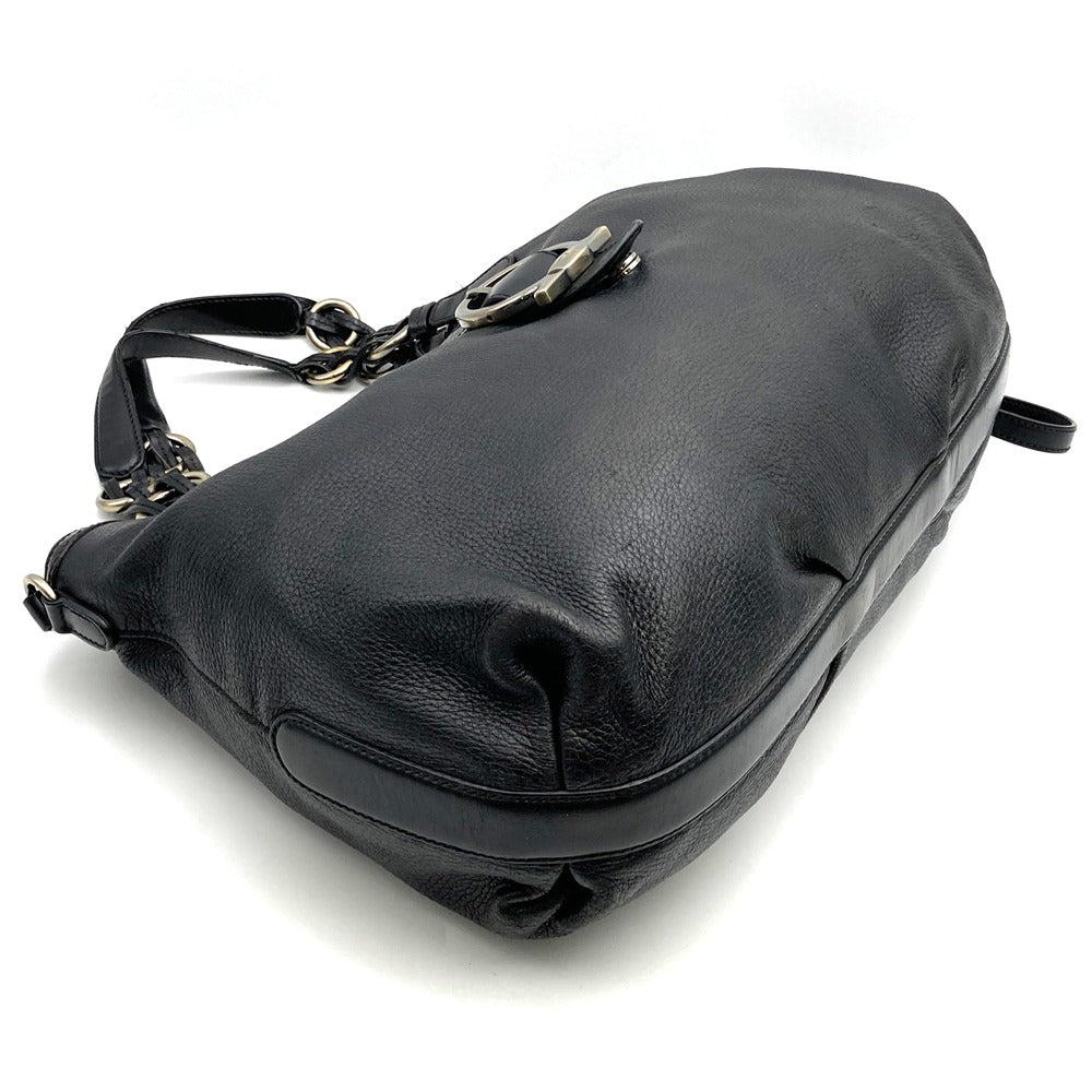 Salvatore Ferragamo フェラガモ ガンチーニ トートバッグ ショルダーバッグ 2way レザー ブラック ヴィンテージ