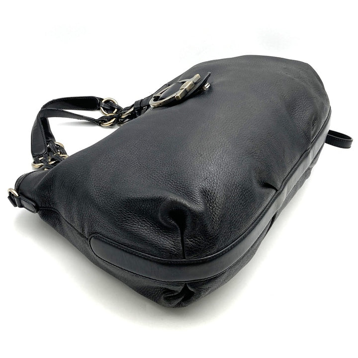 Salvatore Ferragamo フェラガモ ガンチーニ トートバッグ ショルダーバッグ 2way レザー ブラック ヴィンテージ