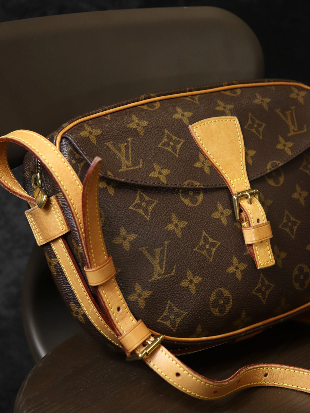 LOUIS VUITTON ルイ・ヴィトン ジュヌフィーユ ショルダーバッグ 斜め掛け ブラウン モノグラムキャンバス PVC M51226 LV L/V ビトン