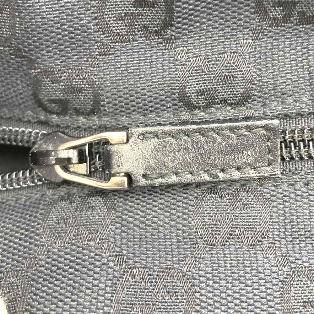 GUCCI グッチ 019 0402 トートバッグ ハンドバッグ GGキャンバス レザー ブラック