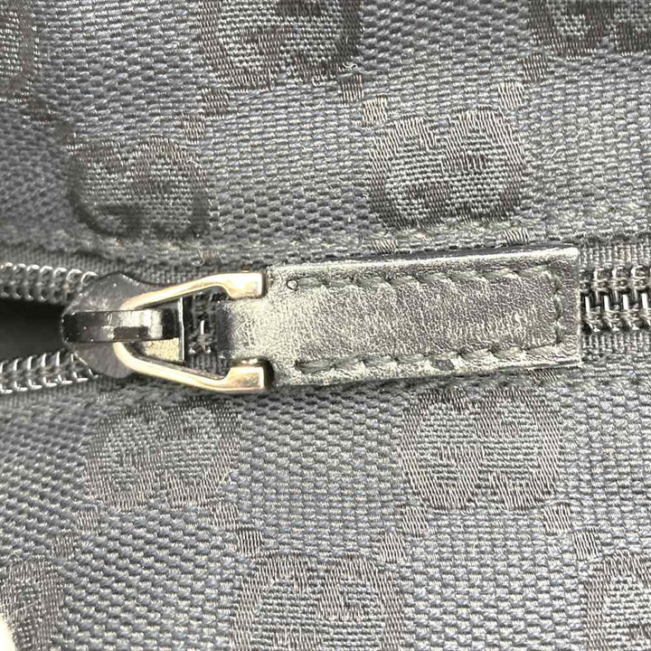 GUCCI グッチ 019 0402 トートバッグ ハンドバッグ GGキャンバス レザー ブラック