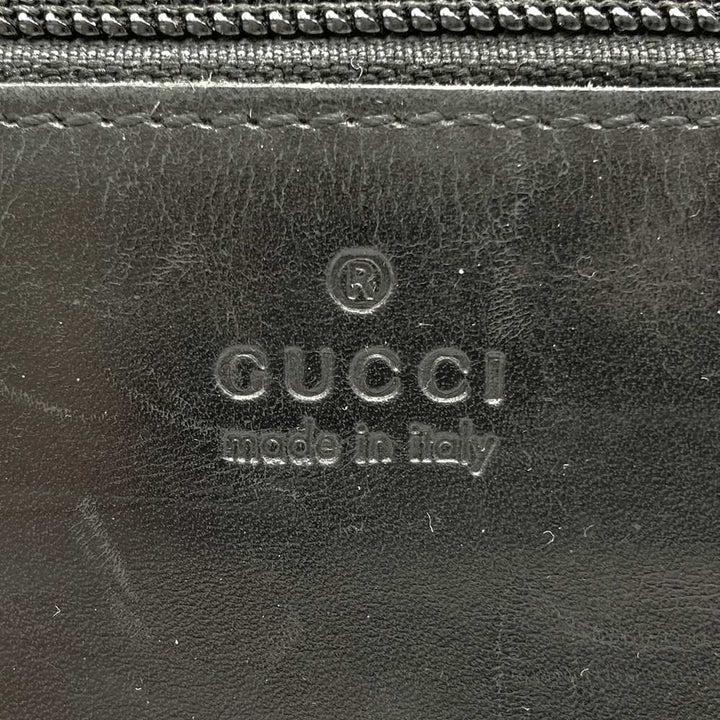 GUCCI グッチ 019 0402 トートバッグ ハンドバッグ GGキャンバス レザー ブラック