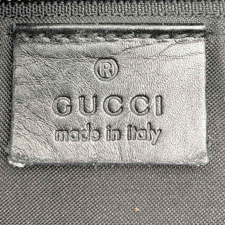 GUCCI グッチ 019 0402 トートバッグ ハンドバッグ GGキャンバス レザー ブラック