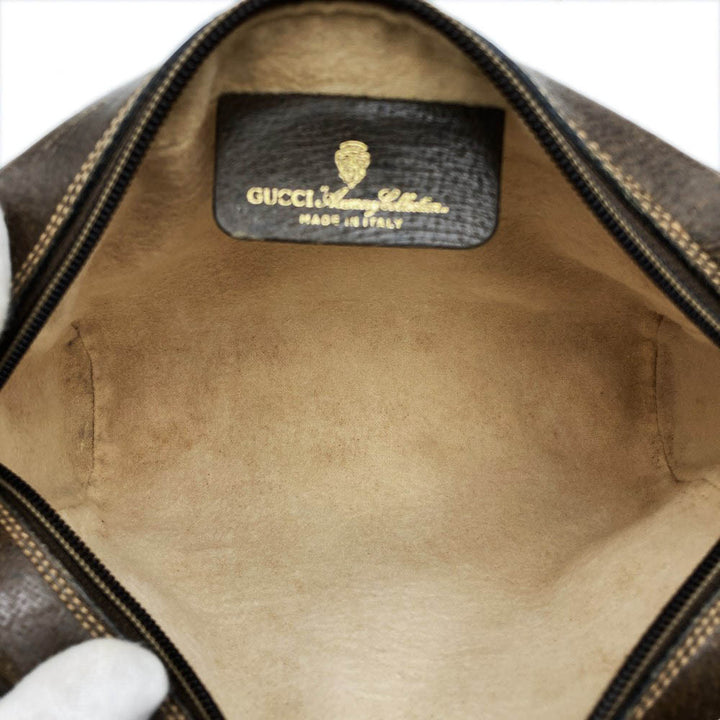 GUCCI グッチ クラッチバッグ セカンドバッグ ポーチ GGスプリーム シェリー ブラウン オールド ヴィンテージ