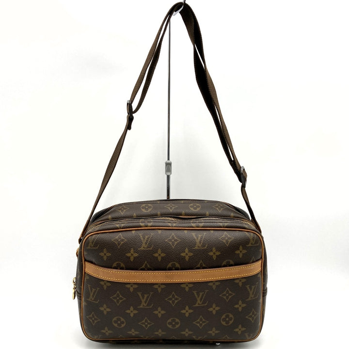 LOUIS VUITTON ルイ・ヴィトン M45254 リポーターPM 斜め掛け ショルダーバッグ ブラウン モノグラムキャンバス PVC