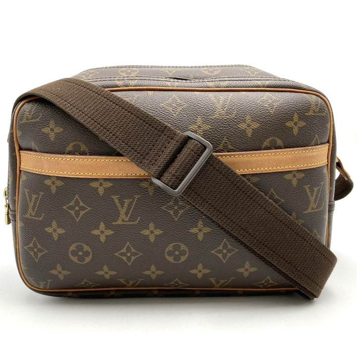 LOUIS VUITTON ルイ・ヴィトン M45254 リポーターPM 斜め掛け ショルダーバッグ ブラウン モノグラムキャンバス PVC