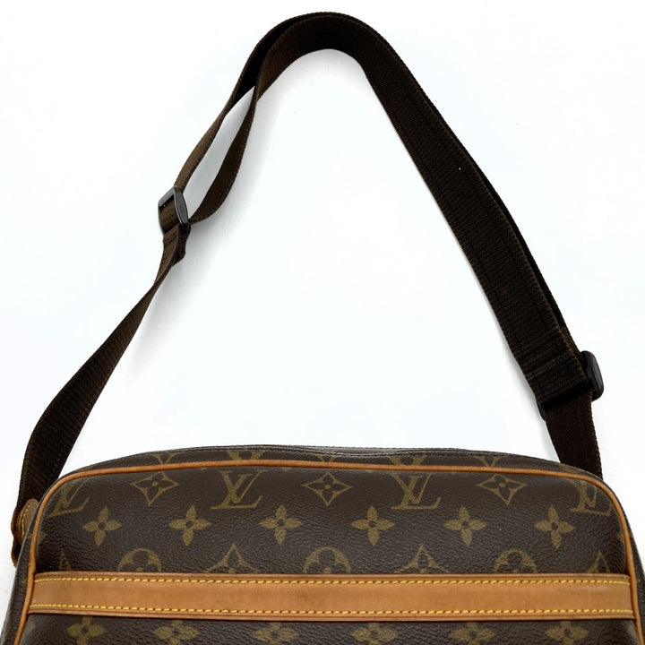 LOUIS VUITTON ルイ・ヴィトン M45254 リポーターPM 斜め掛け ショルダーバッグ ブラウン モノグラムキャンバス PVC
