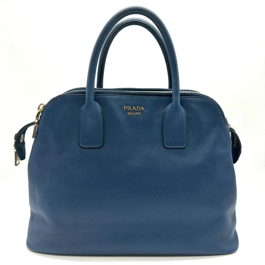 PRADA プラダ ハンドバッグ トートバッグ サフィアーノ ザー ブルー ヴィンテージ ブランド
