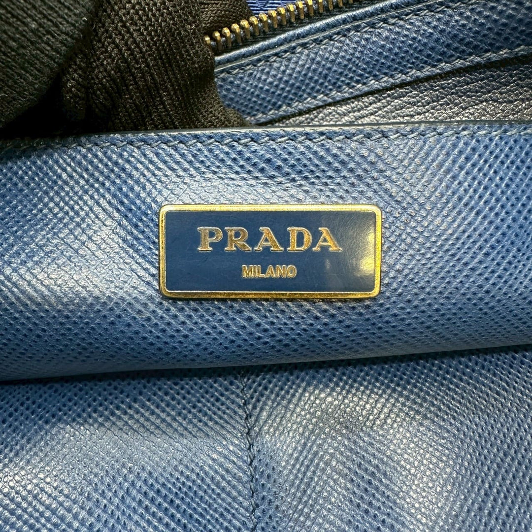 PRADA プラダ ハンドバッグ トートバッグ サフィアーノ ザー ブルー ヴィンテージ ブランド