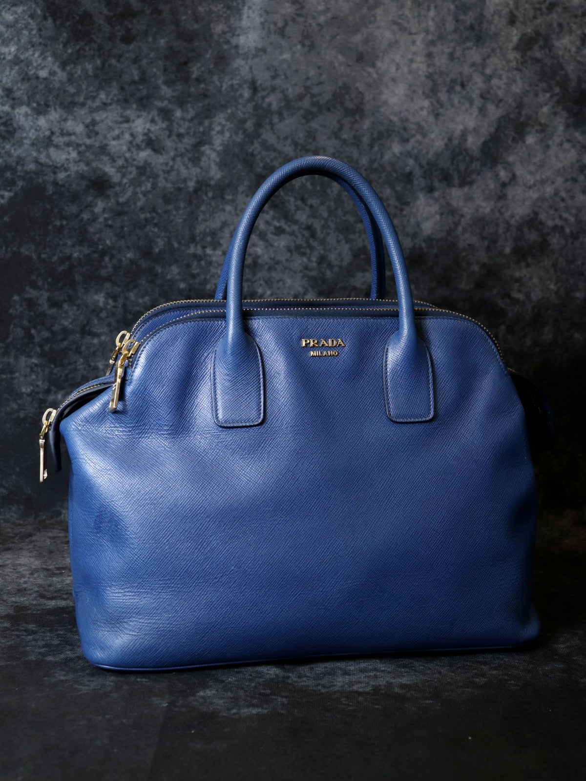 PRADA 青 サフィアーノレザー トートバッグ PRADA プラダ ハンドバッグ トートバッグ サフィアーノ ザー ブルー
