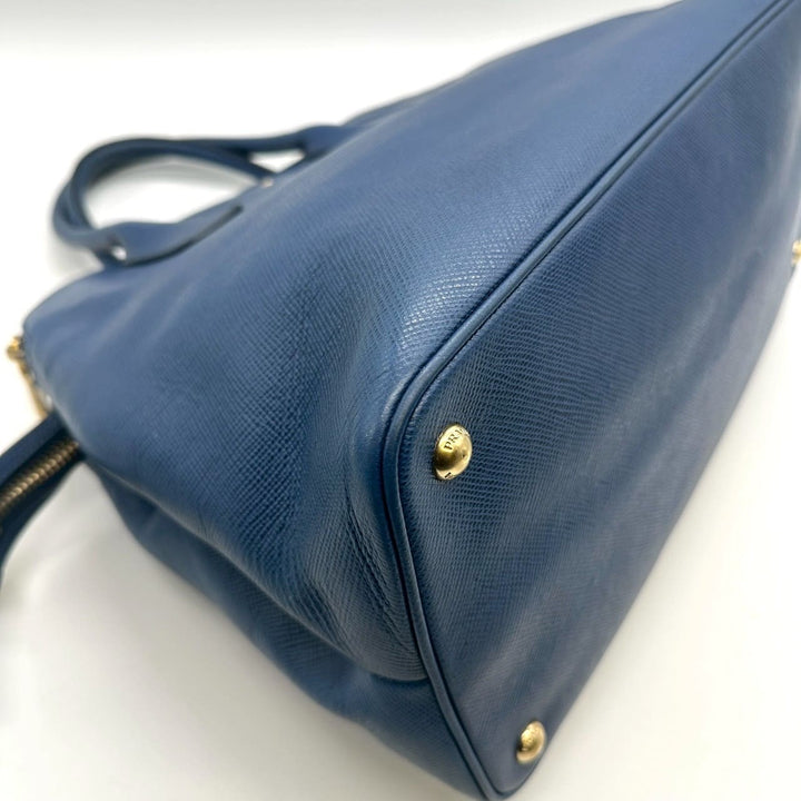PRADA プラダ ハンドバッグ トートバッグ サフィアーノ ザー ブルー ヴィンテージ ブランド