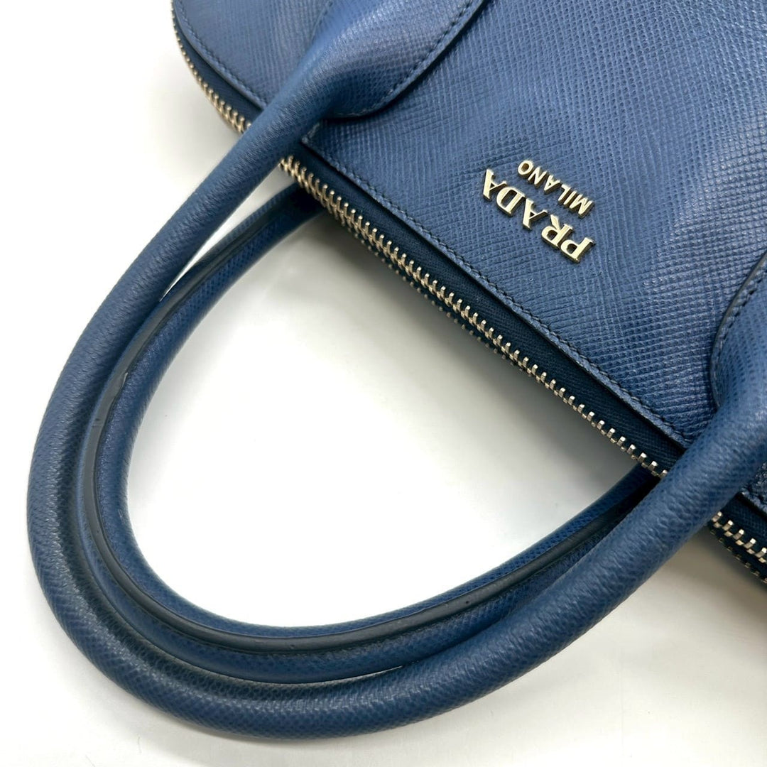 PRADA プラダ ハンドバッグ トートバッグ サフィアーノ ザー ブルー ヴィンテージ ブランド