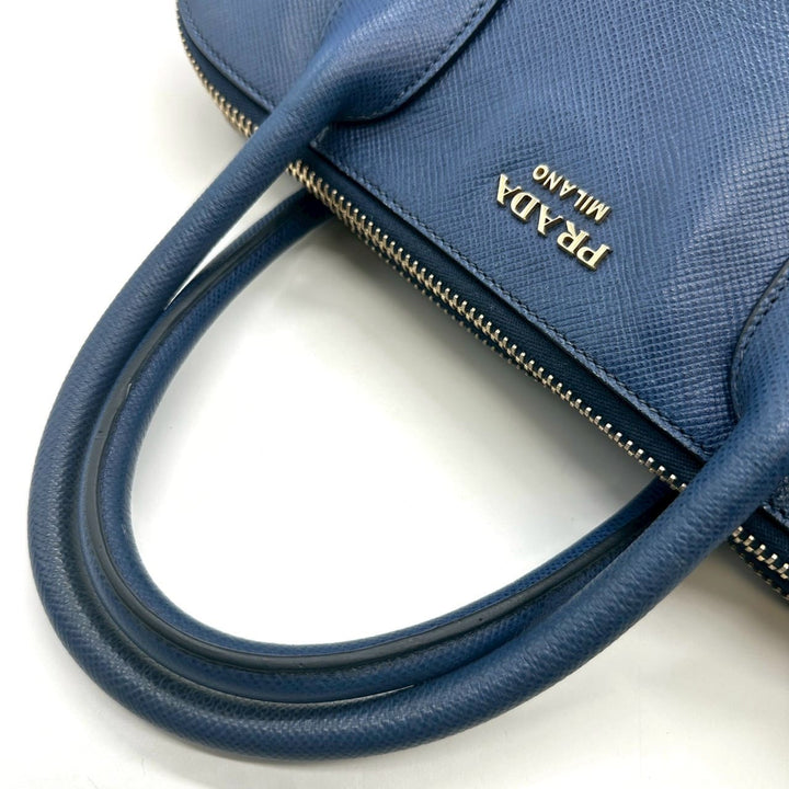 PRADA プラダ ハンドバッグ トートバッグ サフィアーノ ザー ブルー ヴィンテージ ブランド