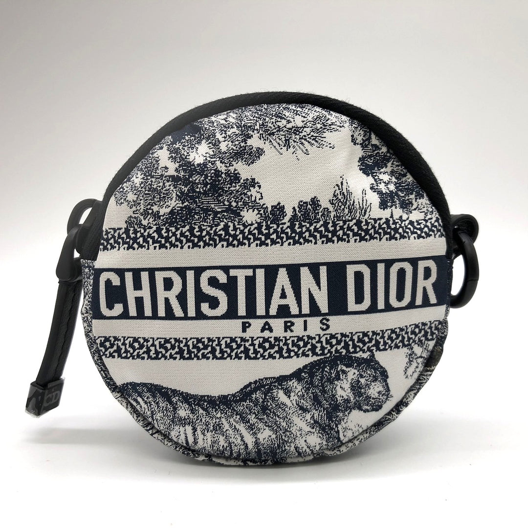 Christian Dior クリスチャンディオール トワル ドゥ ジュイ コインケース ホワイト/ブルー 白/青 タイガー 虎 ファブリック