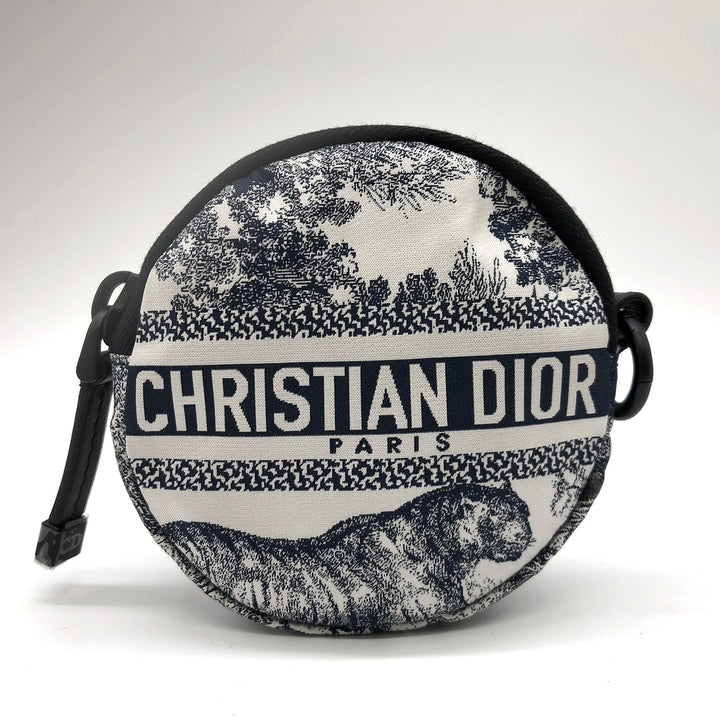 Christian Dior クリスチャンディオール トワル ドゥ ジュイ コインケース ホワイト/ブルー 白/青 タイガー 虎 ファブリック