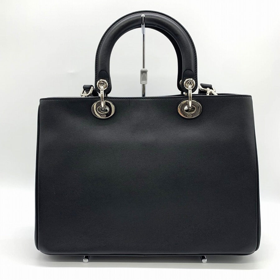 Dior ディオール 2016年クルーズコレクション パラダイスシリーズ ディオリッシモ ハンドバッグ ショルダーバッグ カーフレザー ブラック黒