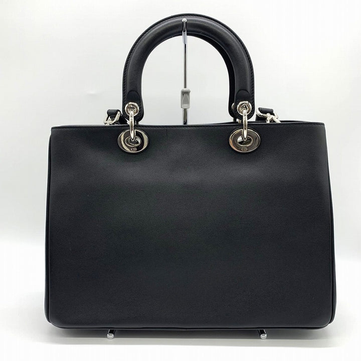 Dior ディオール 2016年クルーズコレクション パラダイスシリーズ ディオリッシモ ハンドバッグ ショルダーバッグ カーフレザー ブラック黒