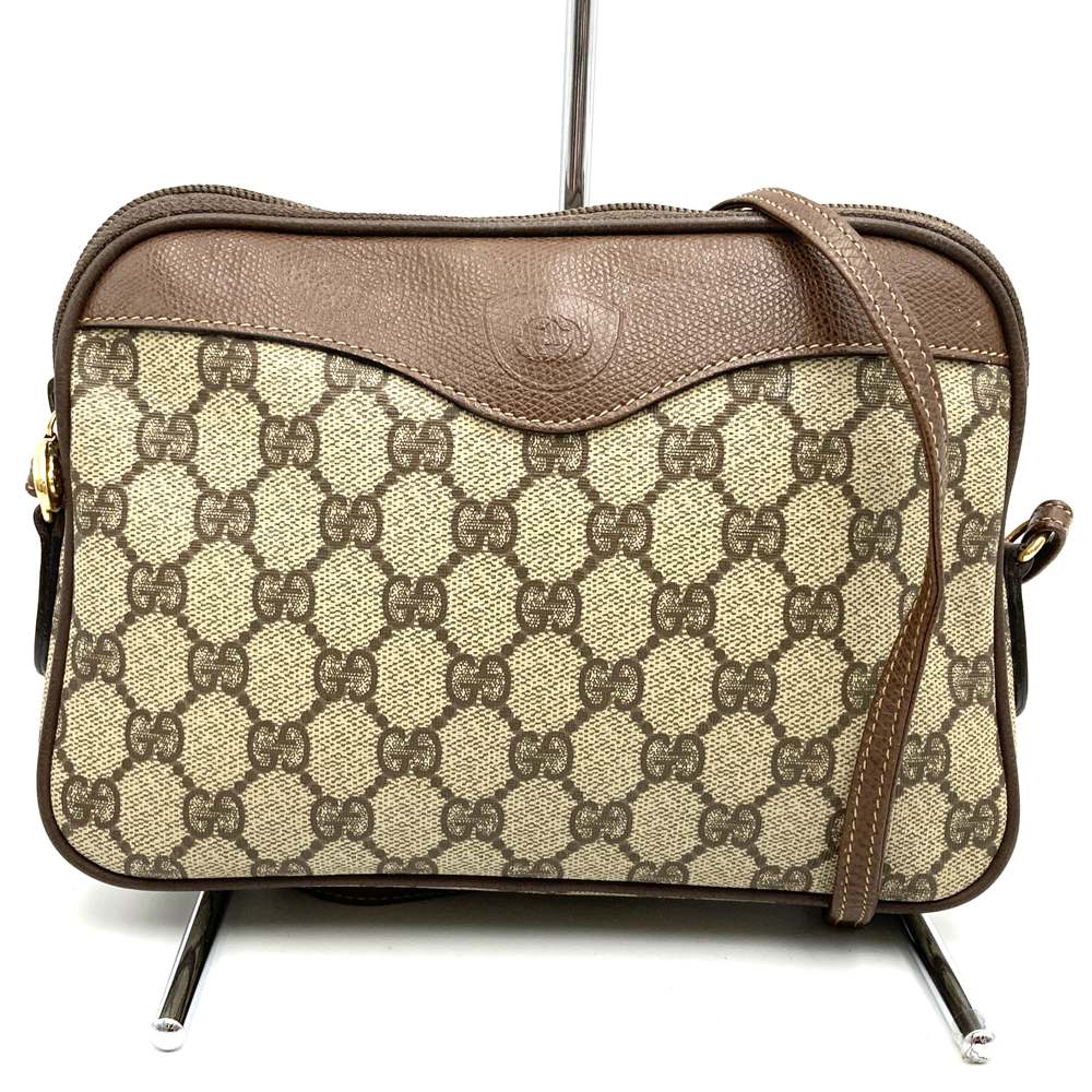 GUCCI グッチ GGスプリーム ショルダーバッグ ポシェット ブラウン オールド ヴィンテージ