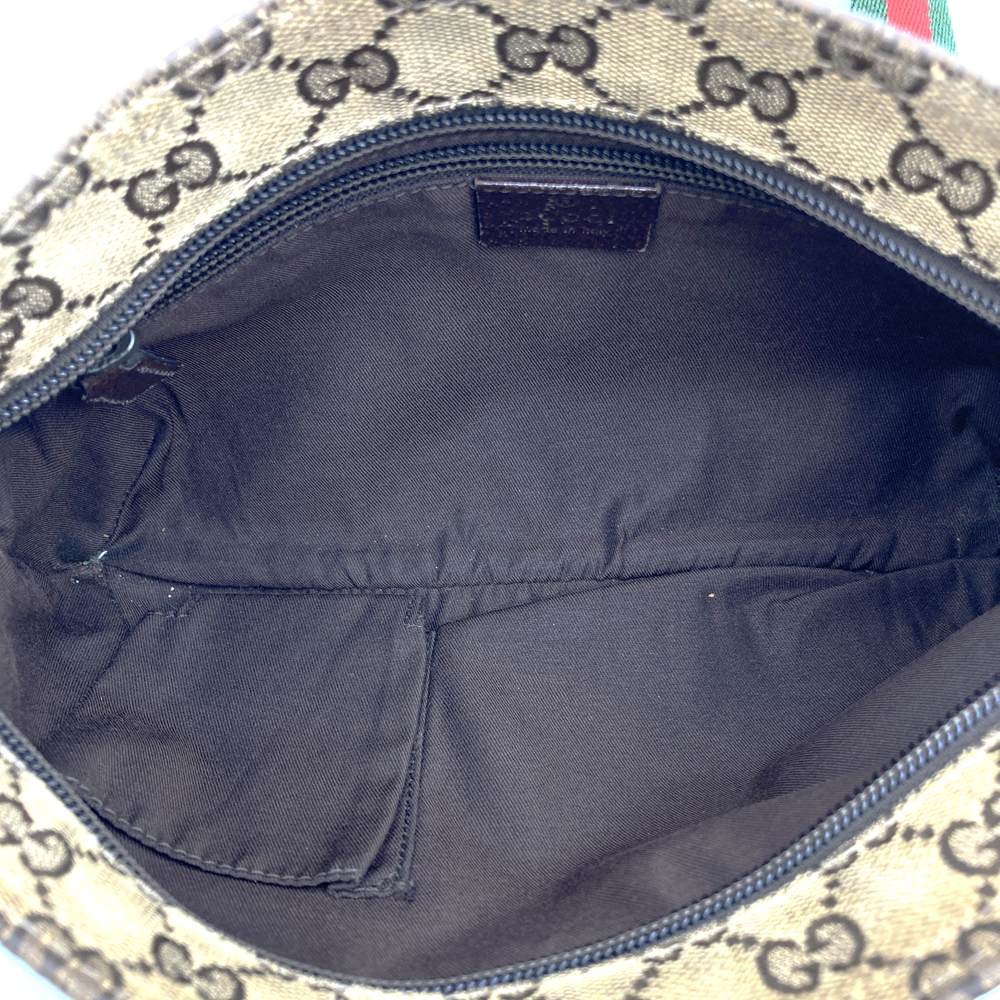 GUCCI グッチ 189749 GGキャンバス シェリー ショルダーバッグ レザー ブラウン ヴィンテージ ブランド