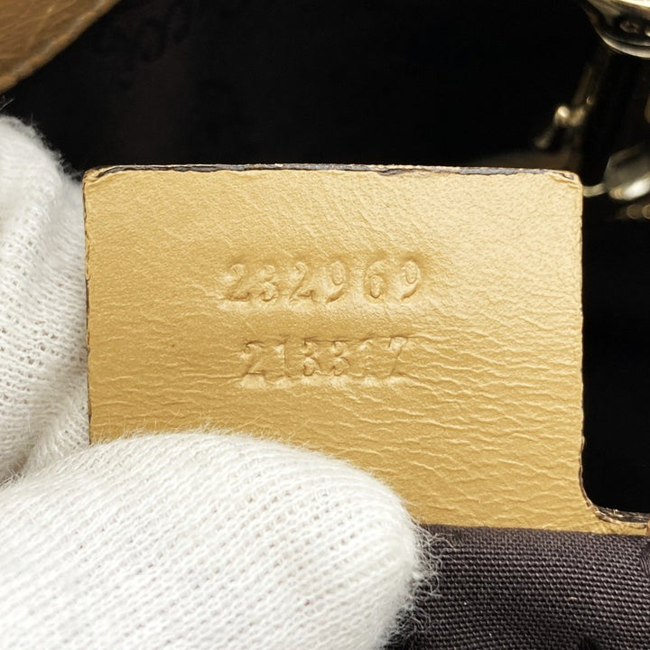 GUCCI グッチ 232969 GGキャンバス シェリーライン トートバッグ タッセル レザー ベージュ