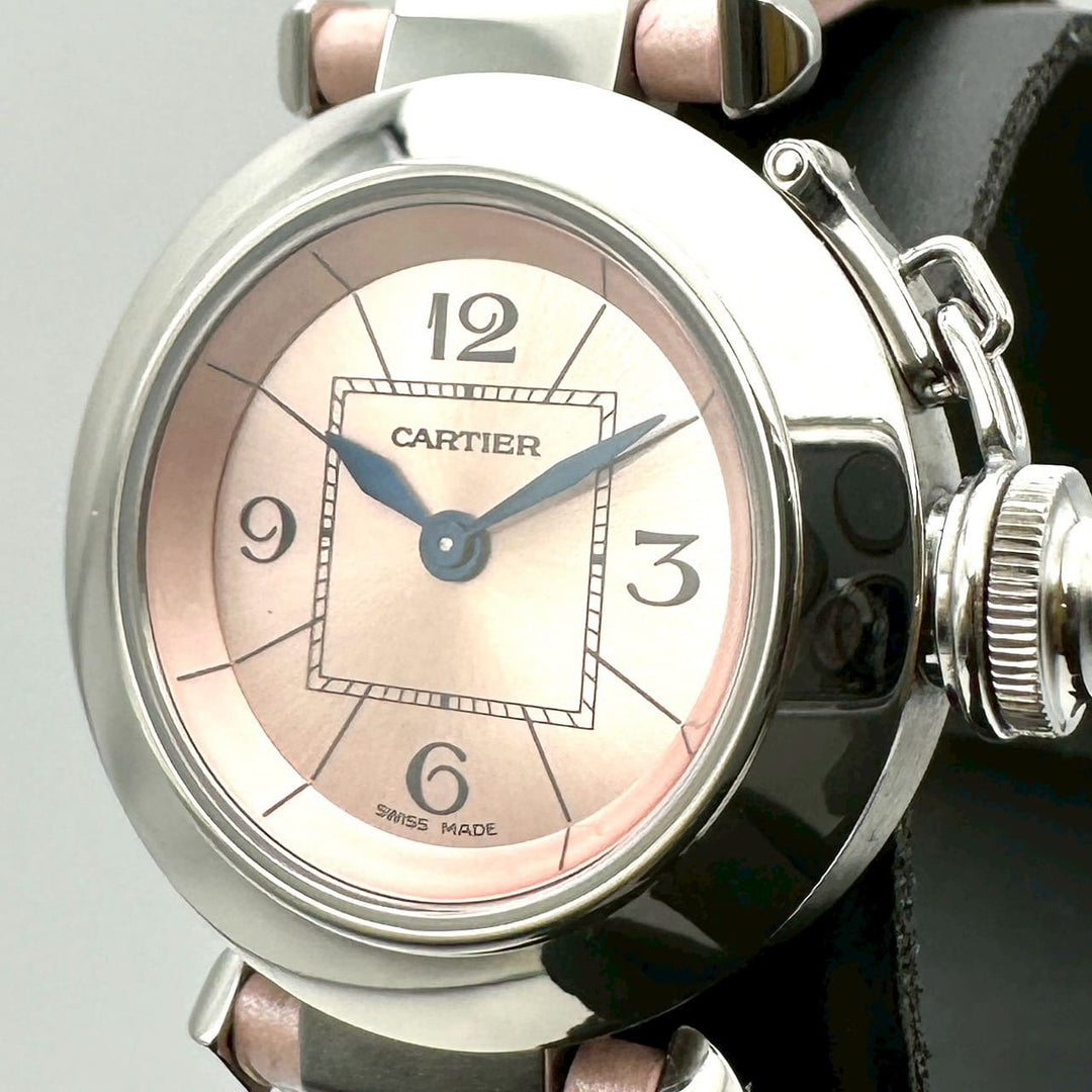 美品 Cartier カルティエ W3140026 ミスパシャ 腕時計 クォーツ ピンク