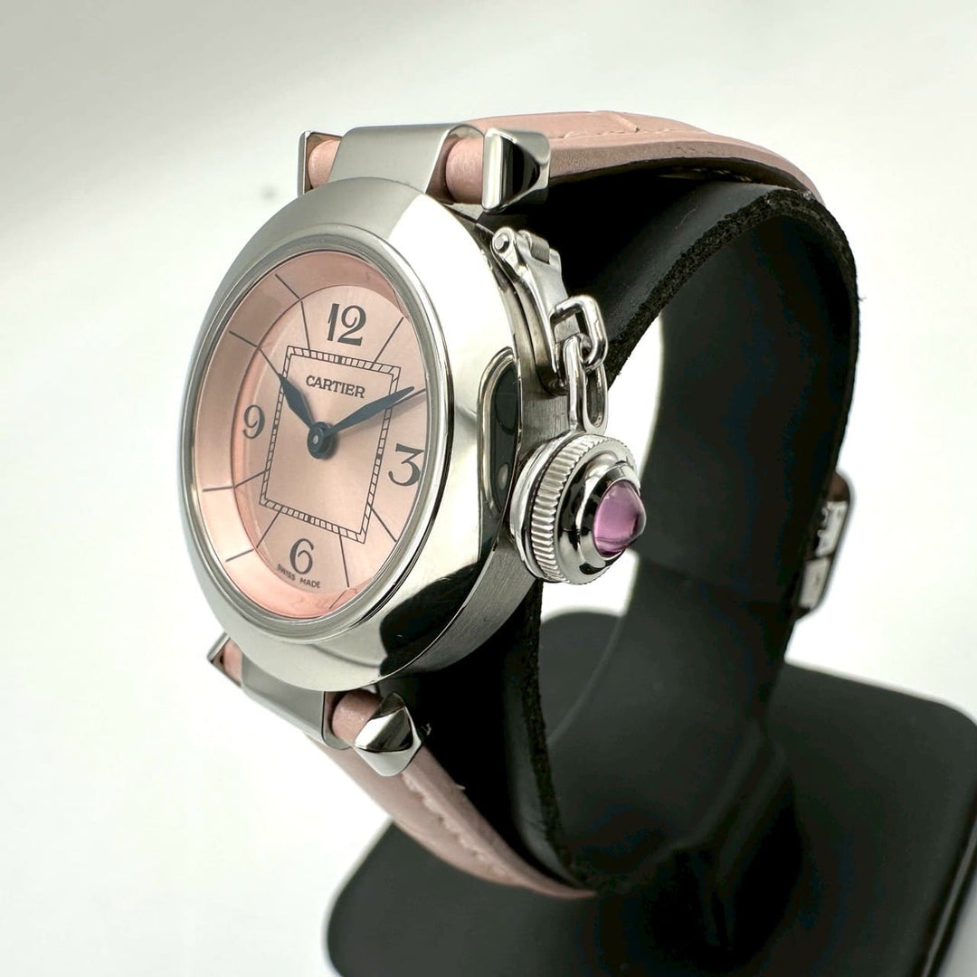 美品 Cartier カルティエ W3140026 ミスパシャ 腕時計 クォーツ ピンク