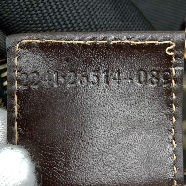 FENDI フェンディ ズッカ ボストンバッグ ナイロン ブラウン