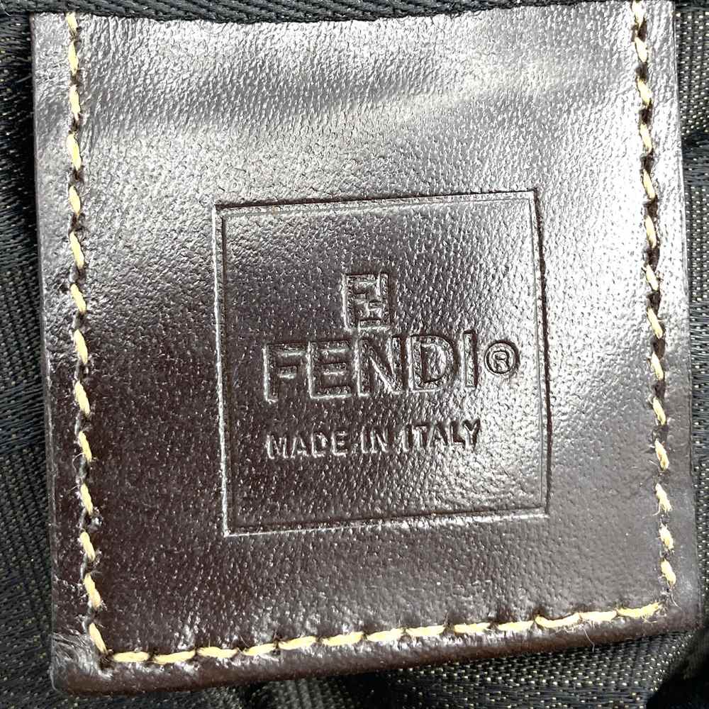 FENDI フェンディ ズッカ ボストンバッグ ナイロン ブラウン