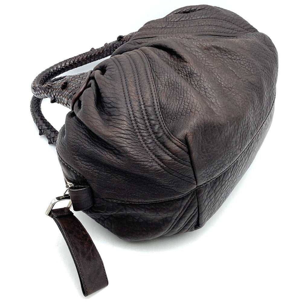 FENDI フェンディ 8BL078 ハンドバッグ スパイバッグ レザー ブラウン