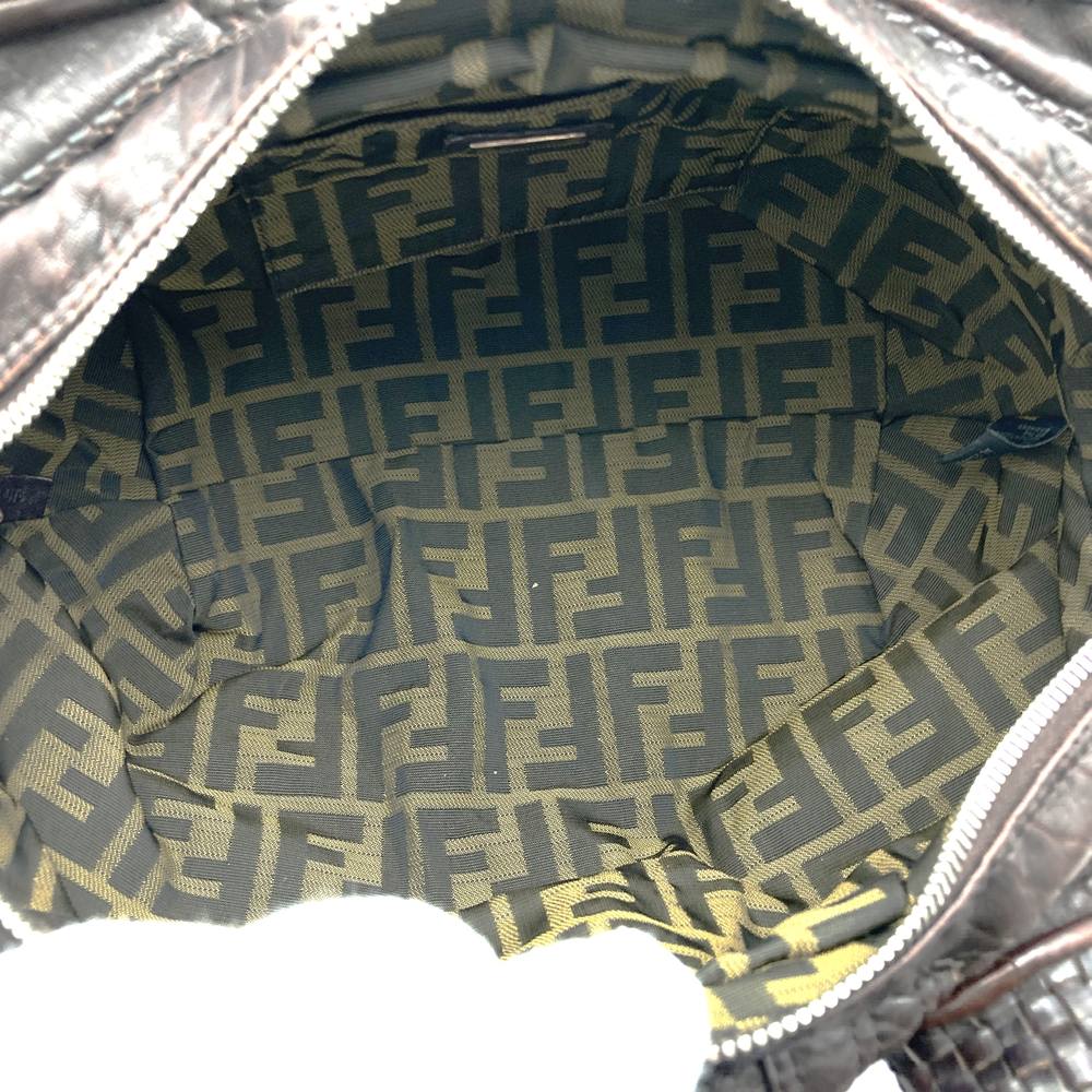 FENDI フェンディ 8BL078 ハンドバッグ スパイバッグ レザー ブラウン