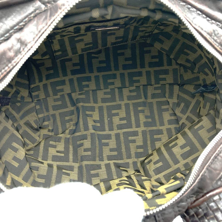 FENDI フェンディ 8BL078 ハンドバッグ スパイバッグ レザー ブラウン