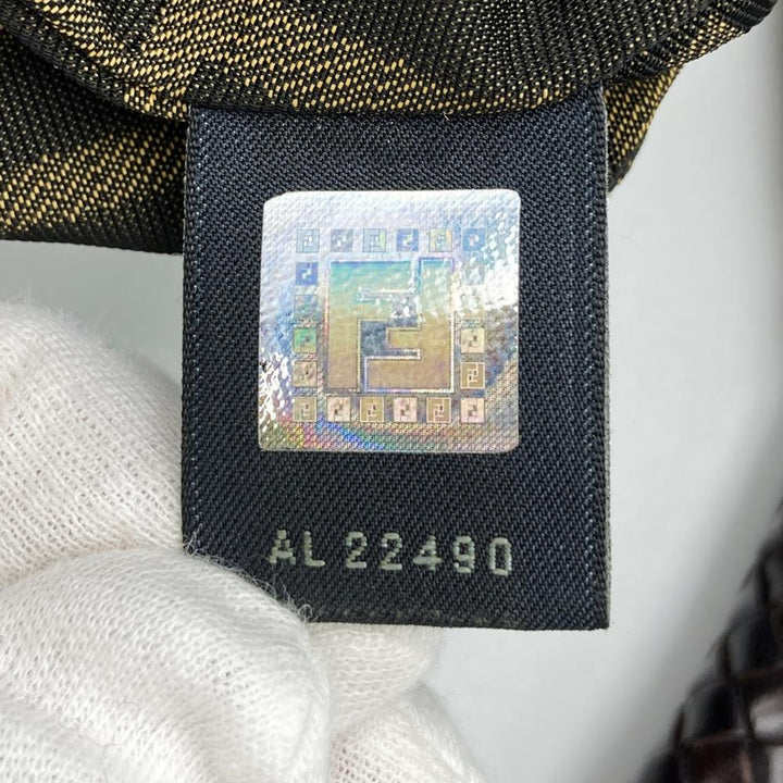 FENDI フェンディ 8BL078 ハンドバッグ スパイバッグ レザー ブラウン