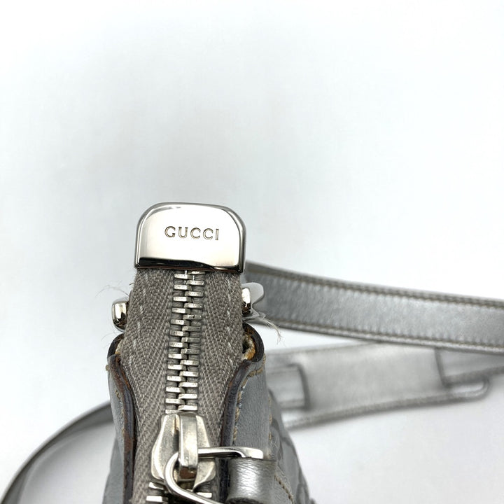GUCCI グッチ 203257 ショルダーバッグ アビー グッチシマレザー シルバー