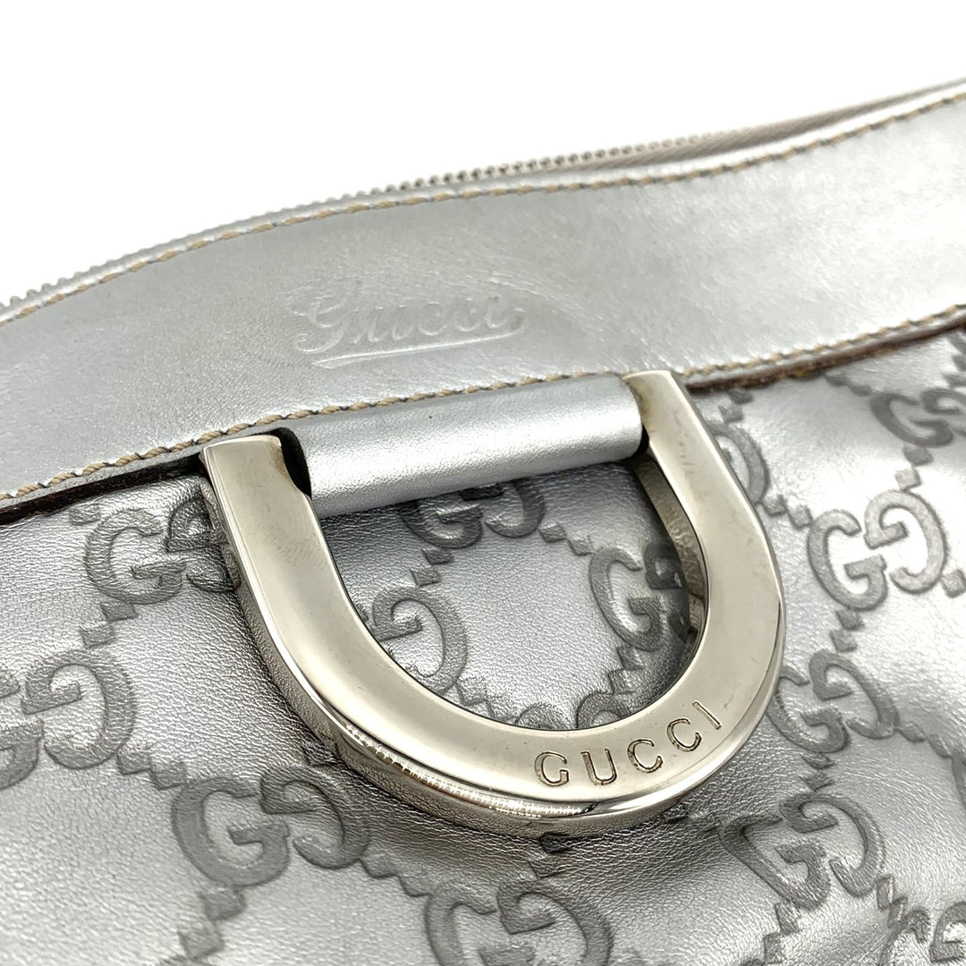GUCCI グッチ 203257 ショルダーバッグ アビー グッチシマレザー シルバー
