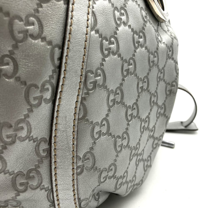 GUCCI グッチ 203257 ショルダーバッグ アビー グッチシマレザー シルバー