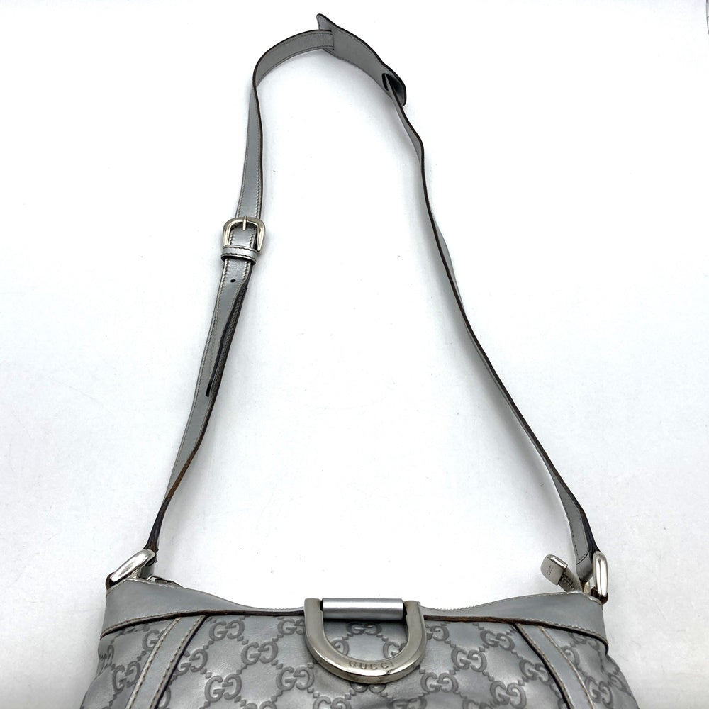 GUCCI グッチ 203257 ショルダーバッグ アビー グッチシマレザー シルバー