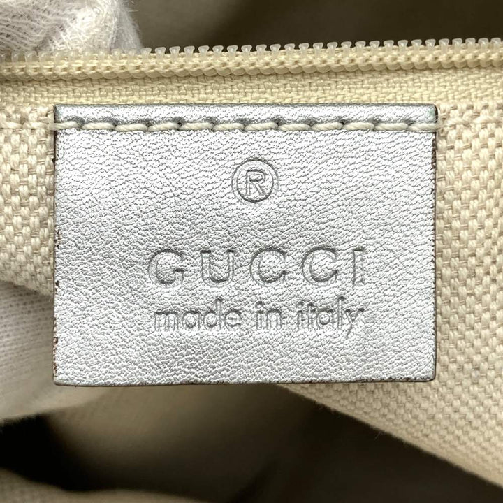 GUCCI グッチ 203257 ショルダーバッグ アビー グッチシマレザー シルバー