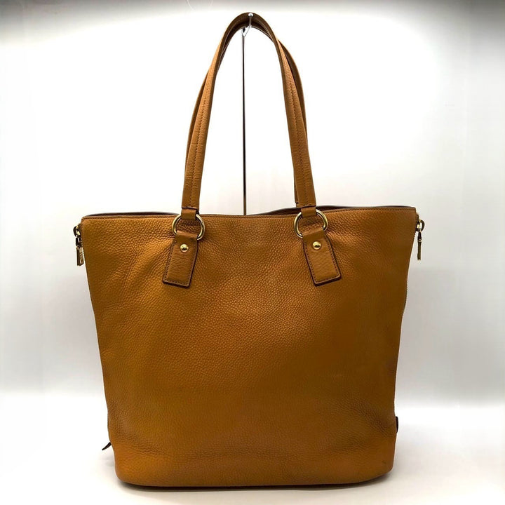 PRADA プラダ トートバッグ ハンドバッグ レザー イエロー ブラウン