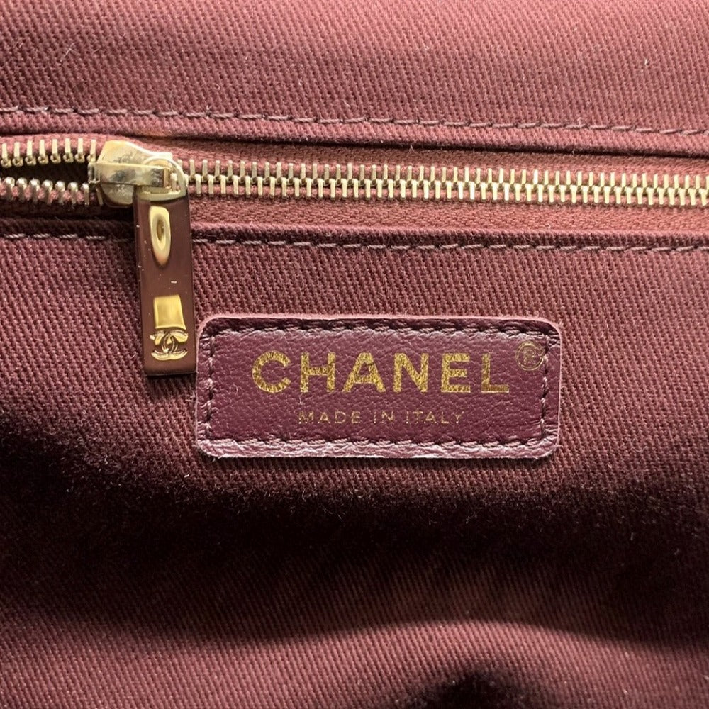 美品 CHANEL シャネル マトラッセ リュックサック デイパック チェーン ココマーク ブラック 黒 シルバー金具 キャビアスキン ブランド品