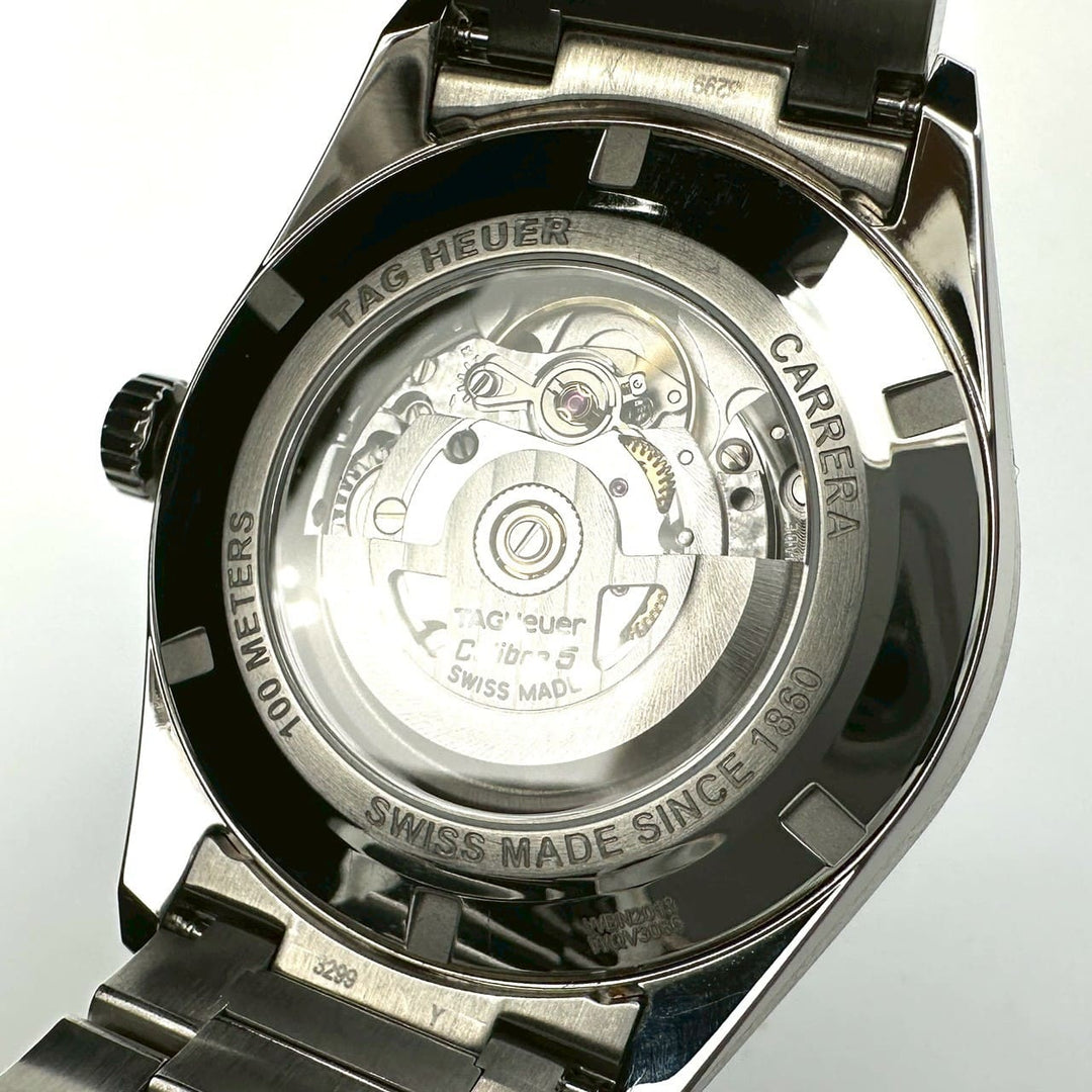 美品 TAG HEUER タグホイヤー 腕時計 カレラ キャリバー5 デイデイト WBN2013.BA0640 自動巻 オートマ SS ブラック