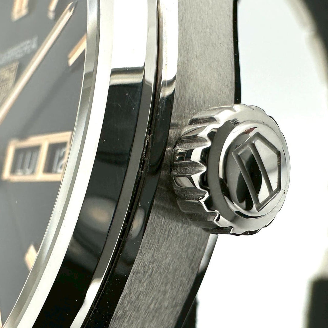美品 TAG HEUER タグホイヤー 腕時計 カレラ キャリバー5 デイデイト WBN2013.BA0640 自動巻 オートマ SS ブラック