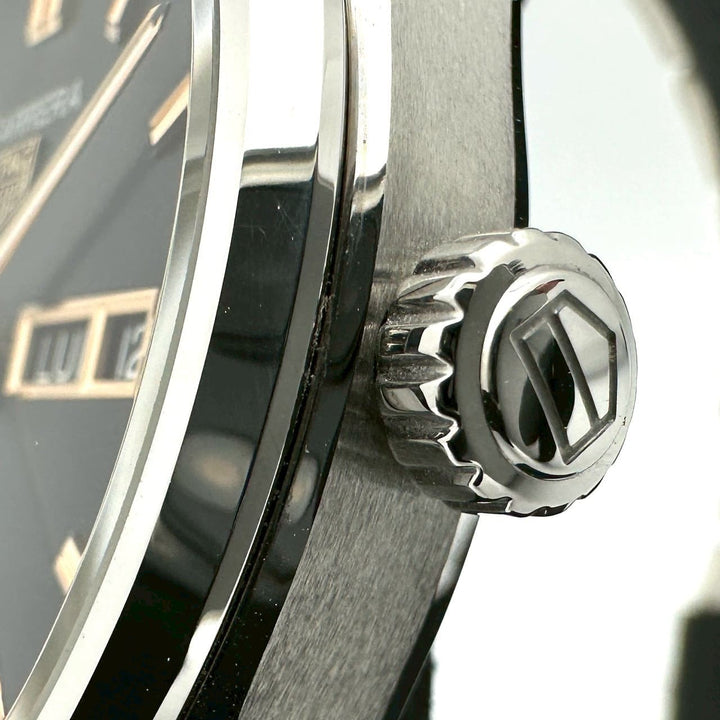 美品 TAG HEUER タグホイヤー 腕時計 カレラ キャリバー5 デイデイト WBN2013.BA0640 自動巻 オートマ SS ブラック