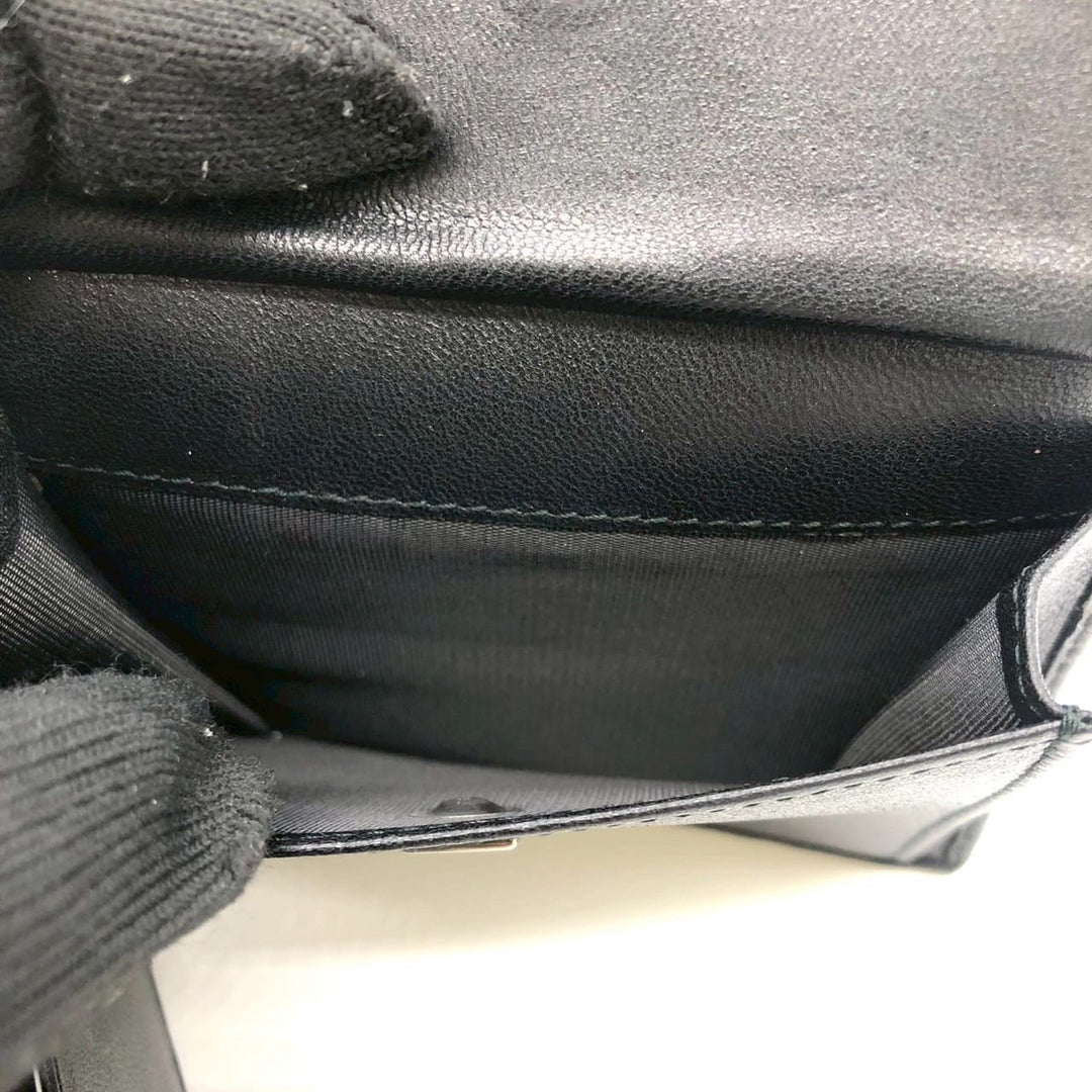 Salvatore Ferragamo フェラガモ ガンチーニ 二つ折り財布 レザー ブラック