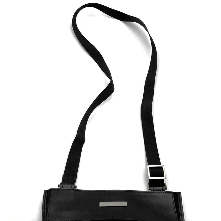 GUCCI グッチ 019 0348 ショルダーバッグ 斜め掛け ナイロン/レザー ブラック