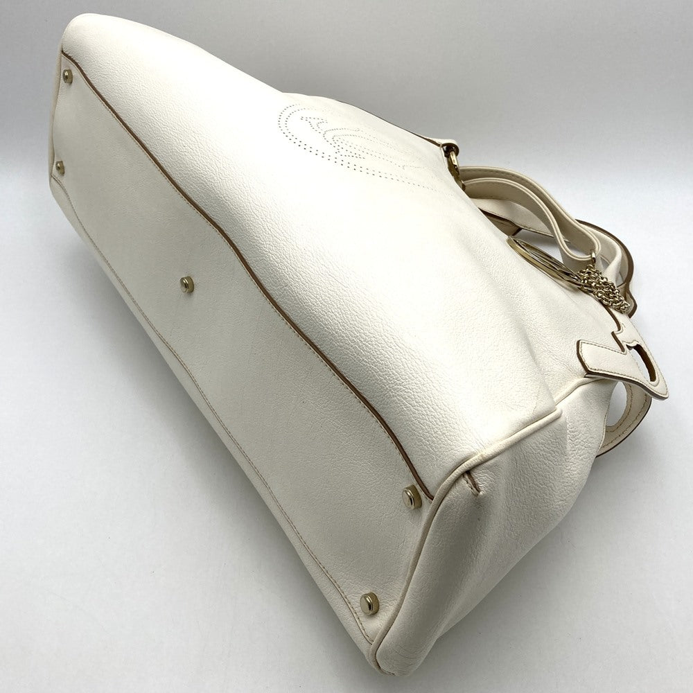 CARTIER カルティエ マルチェロ 2wayトートバッグ ショルダーバッグ レザー ホワイト 白