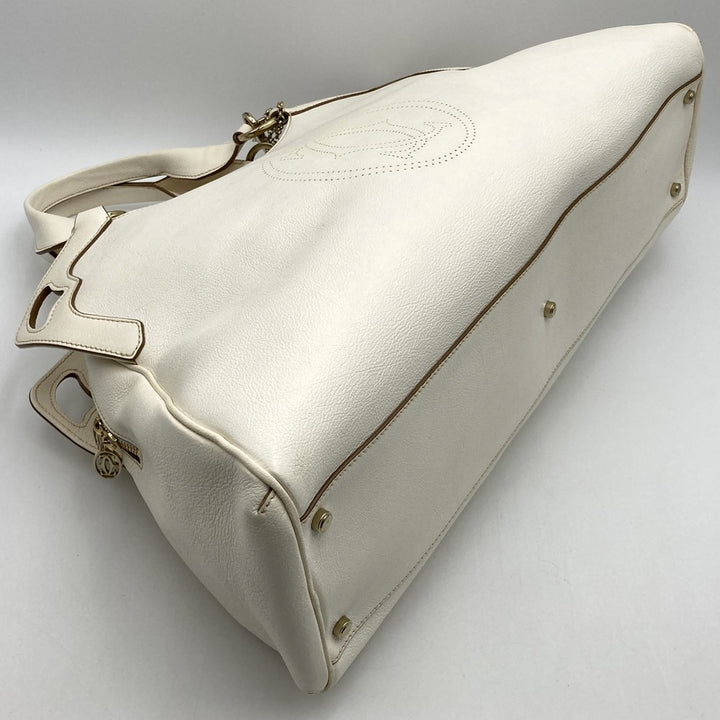 CARTIER カルティエ マルチェロ 2wayトートバッグ ショルダーバッグ レザー ホワイト 白